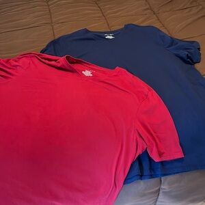 2 V-neck tee shirts